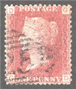Great Britain Scott 33 Used Plate 137 - GD